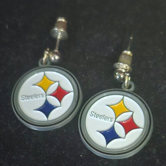 Pittsburgh Steelers Earrings and Bracelet - Picture 3 of 9